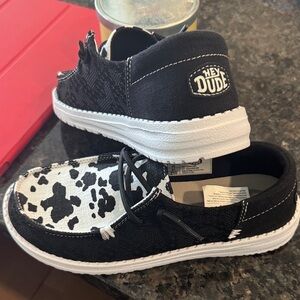 Hey Dude Women’s Black and White Shoes